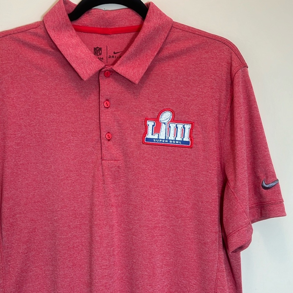 NFL & Nike Superbowl LIII (53) Red Dri-Fit Polo Shirt
